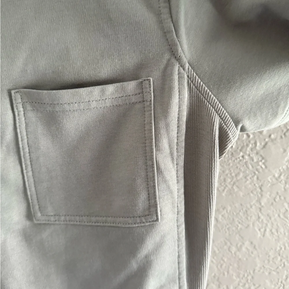 Pale Sky Gray Button-Up Knit Top - Picture 7 of 9